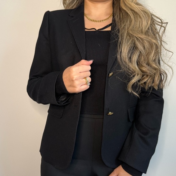 J crew Schoolboy black blazer - Picture 1 of 8